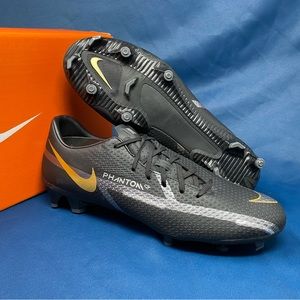 Nike Phantom GT 2 Academy FG Black Gold Soccer Cleats (DA4433-007) Men's Size 11